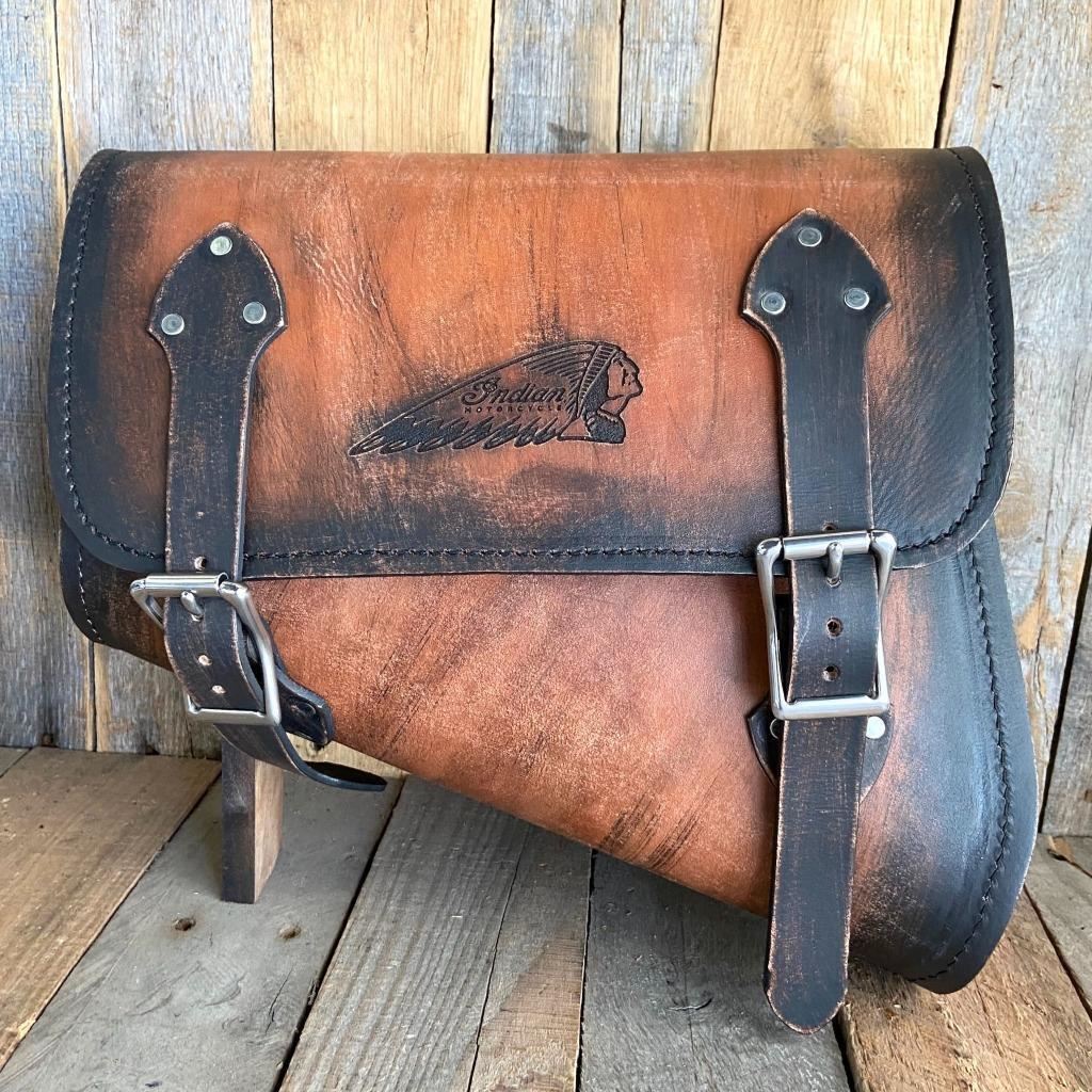 2018-2024 Indian Scout Bobber Saddle Bag Mounting Hardware Brown on Brown Distre