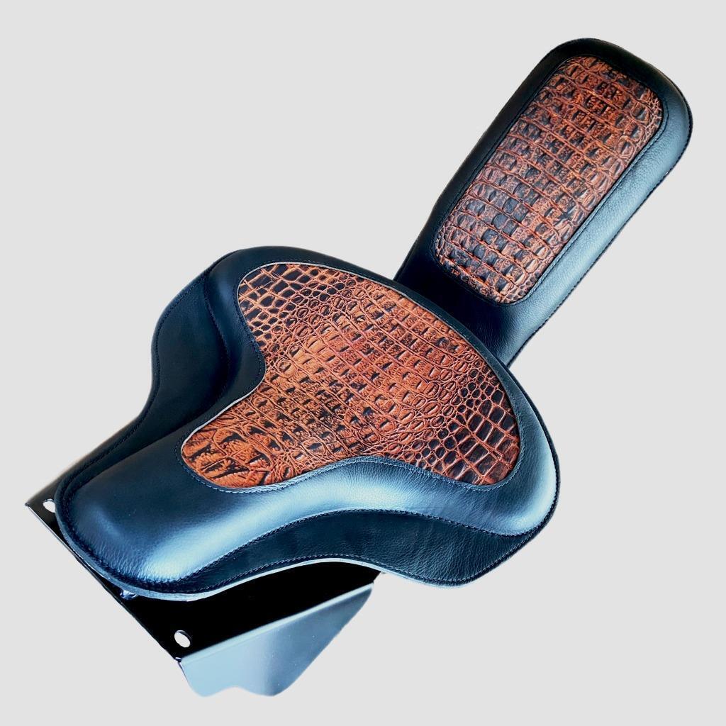 Harley Touring Spring Seat Conversion Mounting Kit 1998-2025 Ant Brn Alligator