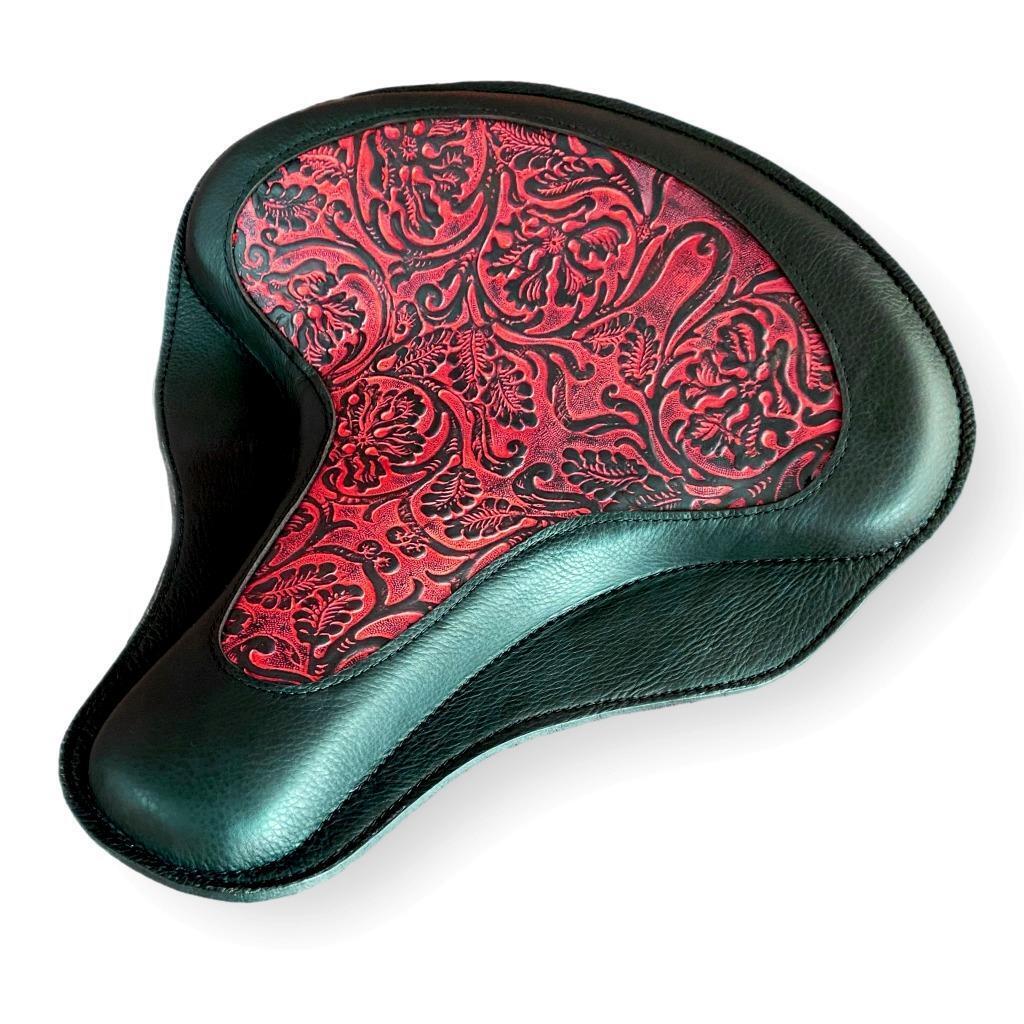 17x16" Spring Solo Tractor Seat Harley Touring Indian Chief Ant Red Oak Leaf