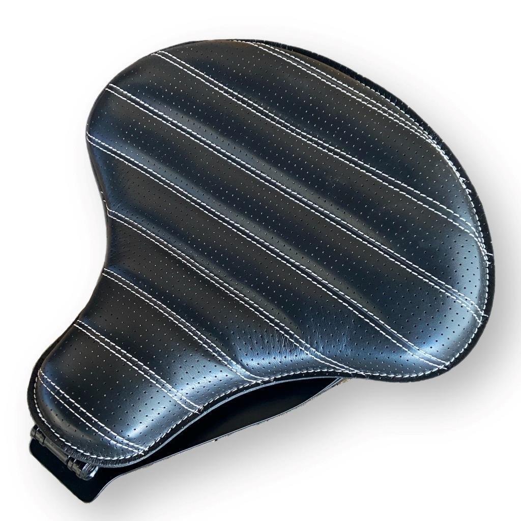 2000-2017 Harley Softail Spring Seat 15x14 Blk Tuck Tractor Leather Mounting Kit