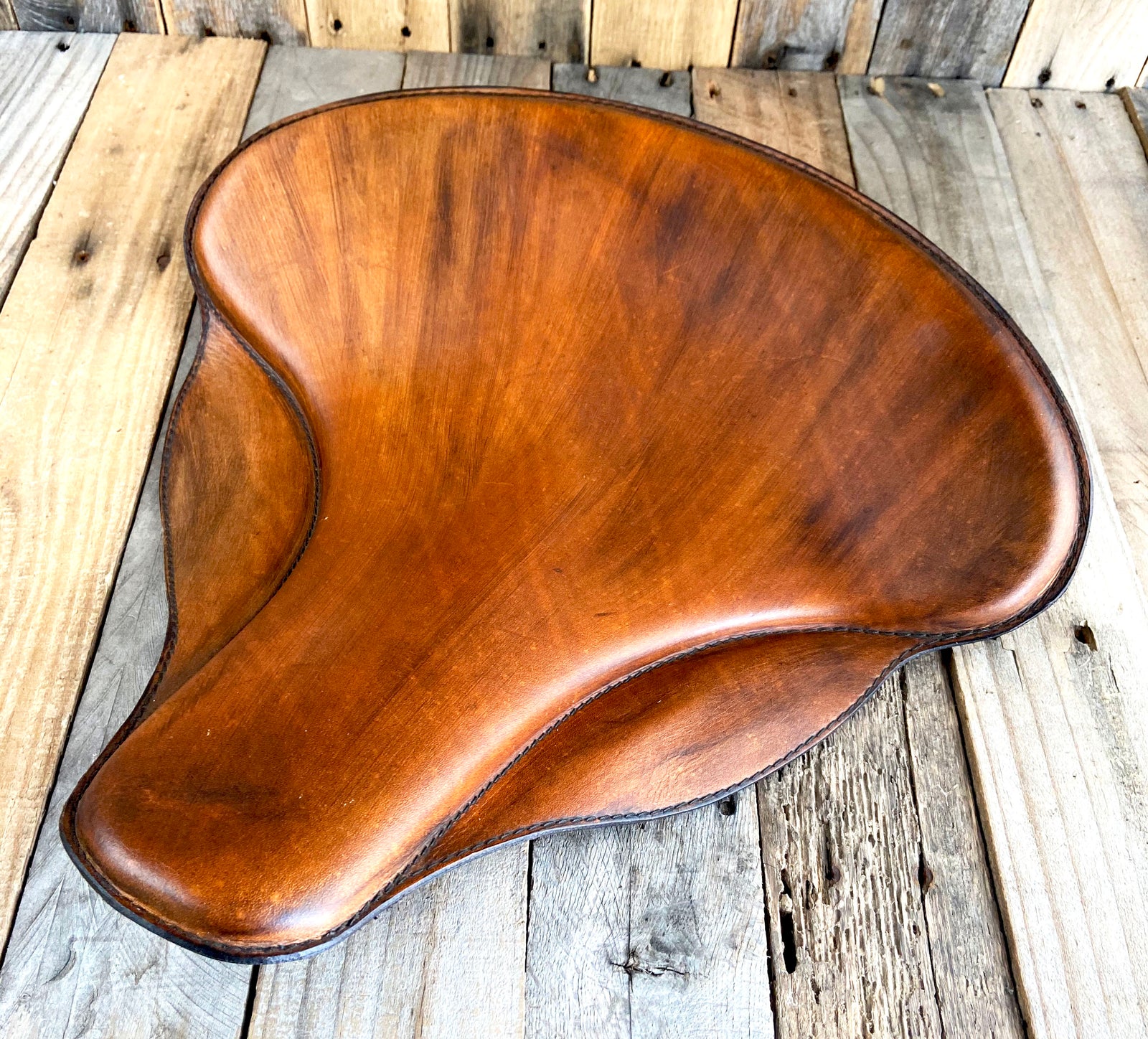 Spring Solo Seat Harley Touring Indian Chief 17x16" Tractor Ant Tan Leather MRC