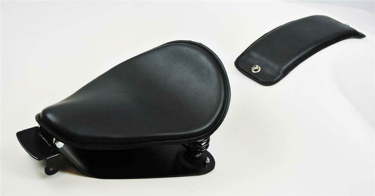 2010-2022 Sportster Spring Solo Seat Mounting Kit Pad 10x13" Black Pleather bcs
