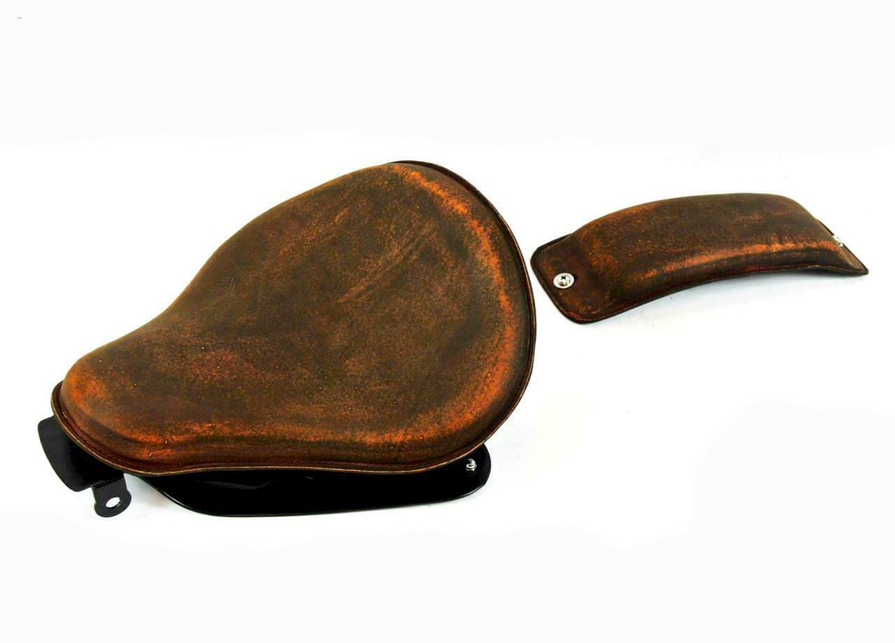 2010-2022 Sportster Harley Seat Conversion Kit & P-pad  201 Brn Dis Leather bcs