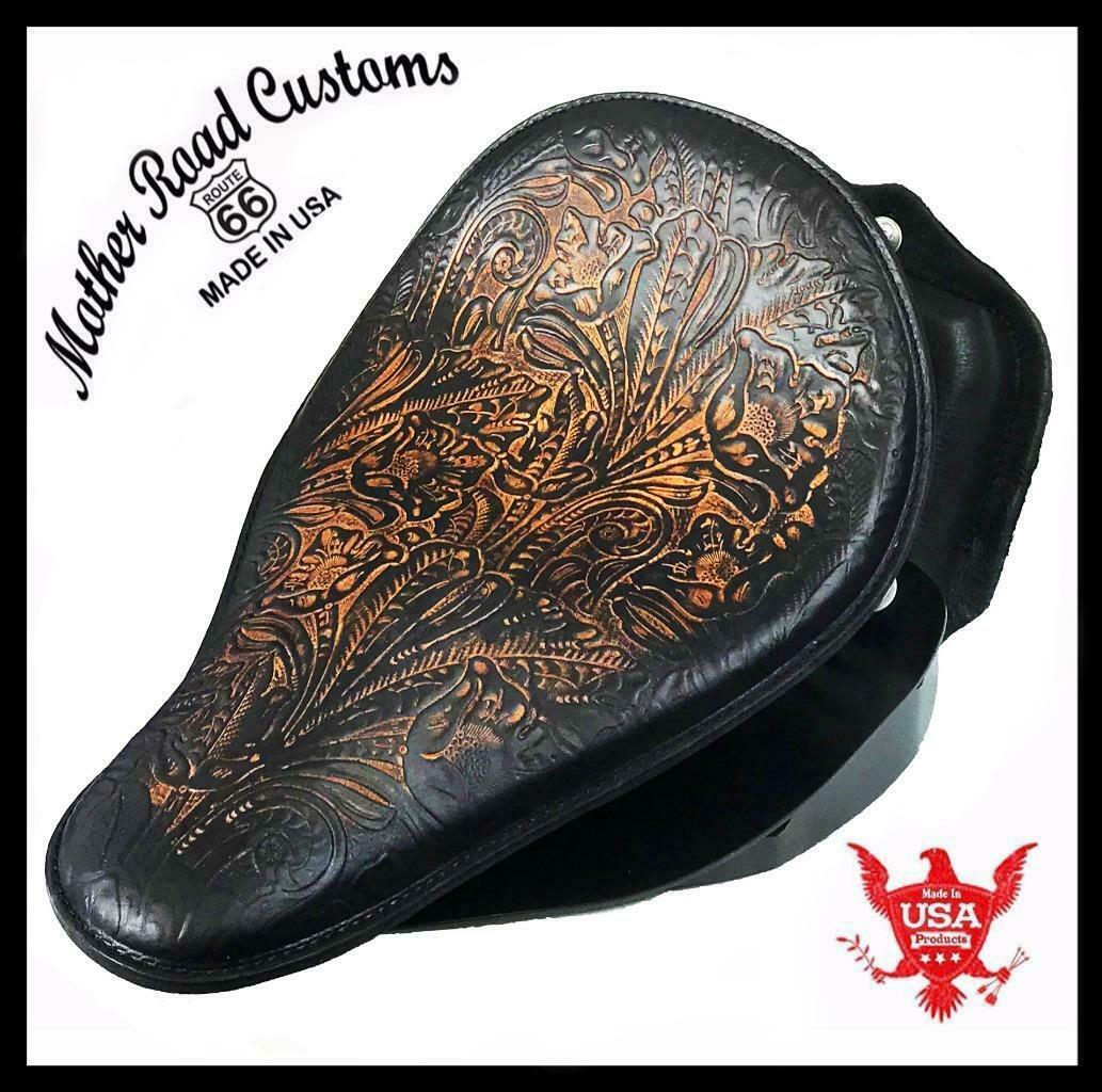 2000-2017 Harley Softail Spring Seat Conversion Mounting Kit Ant Brn Tooled c