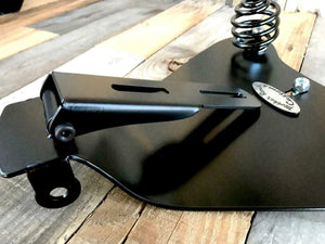2010-2020 Harley Sportster Spring Seat 10x13" Black Dist Mounting Kit USA pc cs - Mother Road Customs