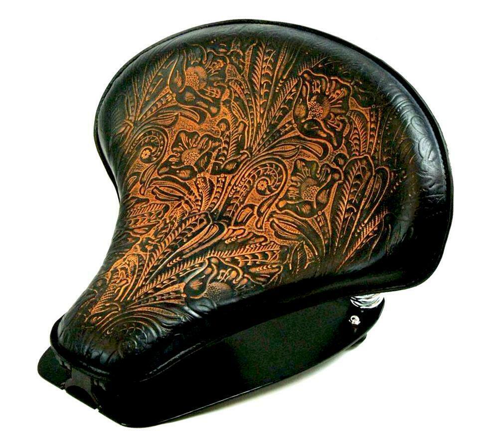 2015-20 Indian Scout & Bobber Spring Tractor Seat Ant Brn Tooled Mounting Kit - Mother Road Customs