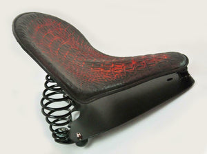 2015-2020 Indian Scout & Bobber Spring Tractor Seat Antique Red Alligator Kit bc - Mother Road Customs