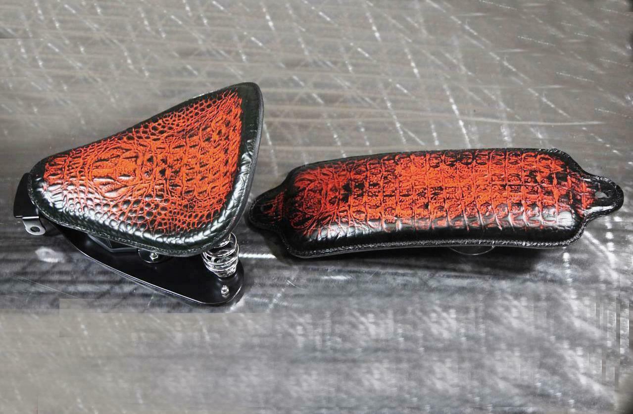 07-09  Sportster Harley  Spring Seat Pad Kit Ant Or Alligator LeatherAll Models - Mother Road Customs