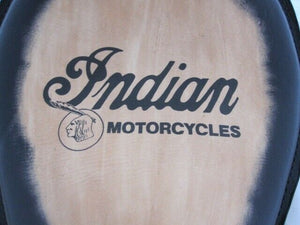 Spring Solo Seat Choppter Bobber Indian Logo Tattoo Black Leather MRC