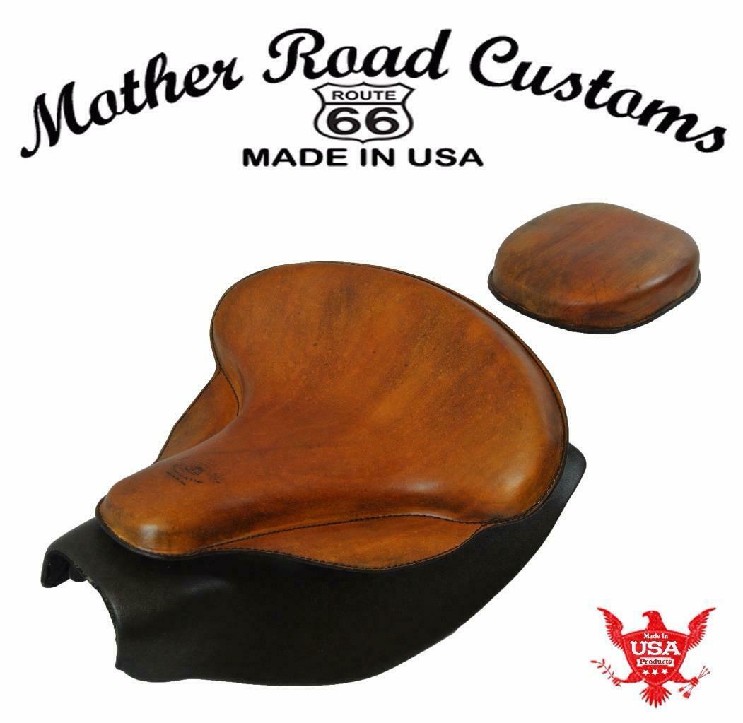 2014-2021 Indian Chief Spring Seat Mounting Conversion Kit Pad Ant Tan Leather bc