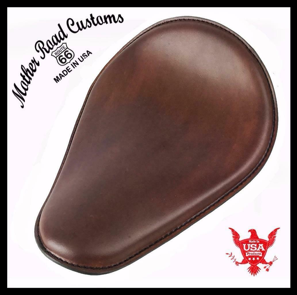 Spring Solo Seat Harley Sportster Nightster 11x14" USA Smooth Dark Brown