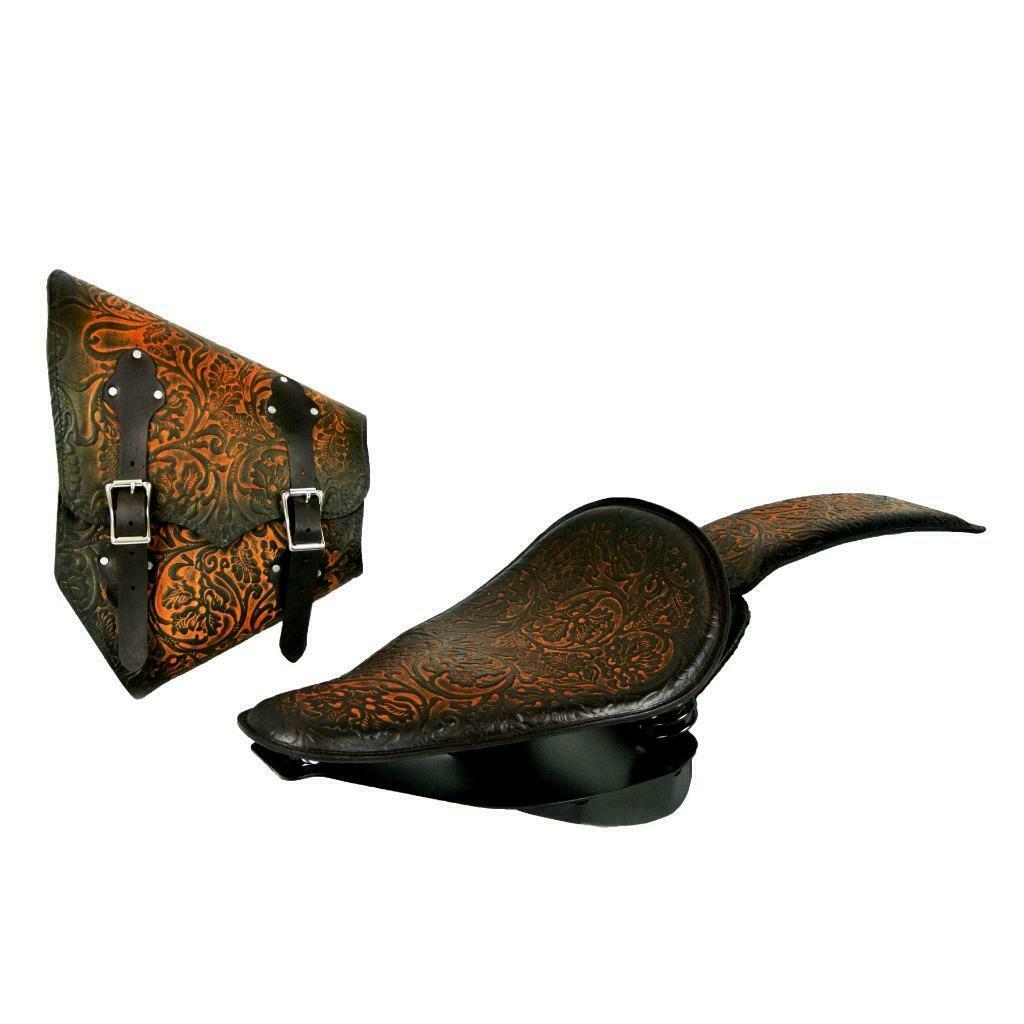 2000-2017 Harley Softail Spring Seat Pad Conversion Mounting Kit Bag Ant Brn bcs - Mother Road Customs