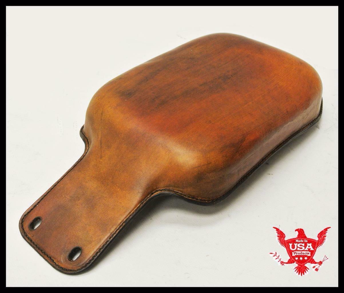 2015-2020 Indian Scout Spring Tractor Seat  Ant Tan Leather Passenger Pad P-Pad - Mother Road Customs