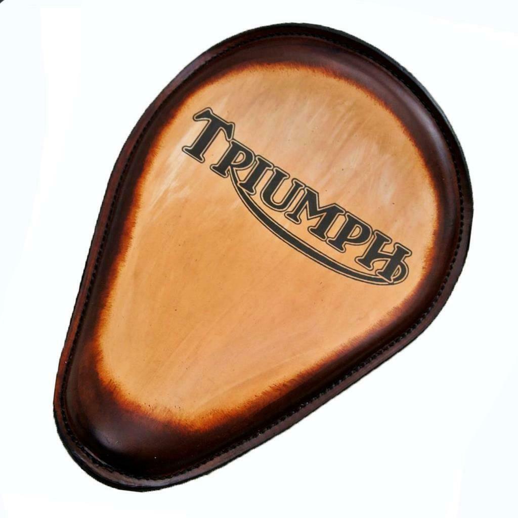 Spring Solo Seat Chopper Harley Sportster Brown Triumph Tattoo Leather Frame USA