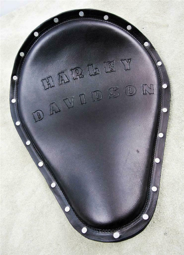Spring Seat Chopper Harley Davidson Sportster 12x15BK Leather Hand