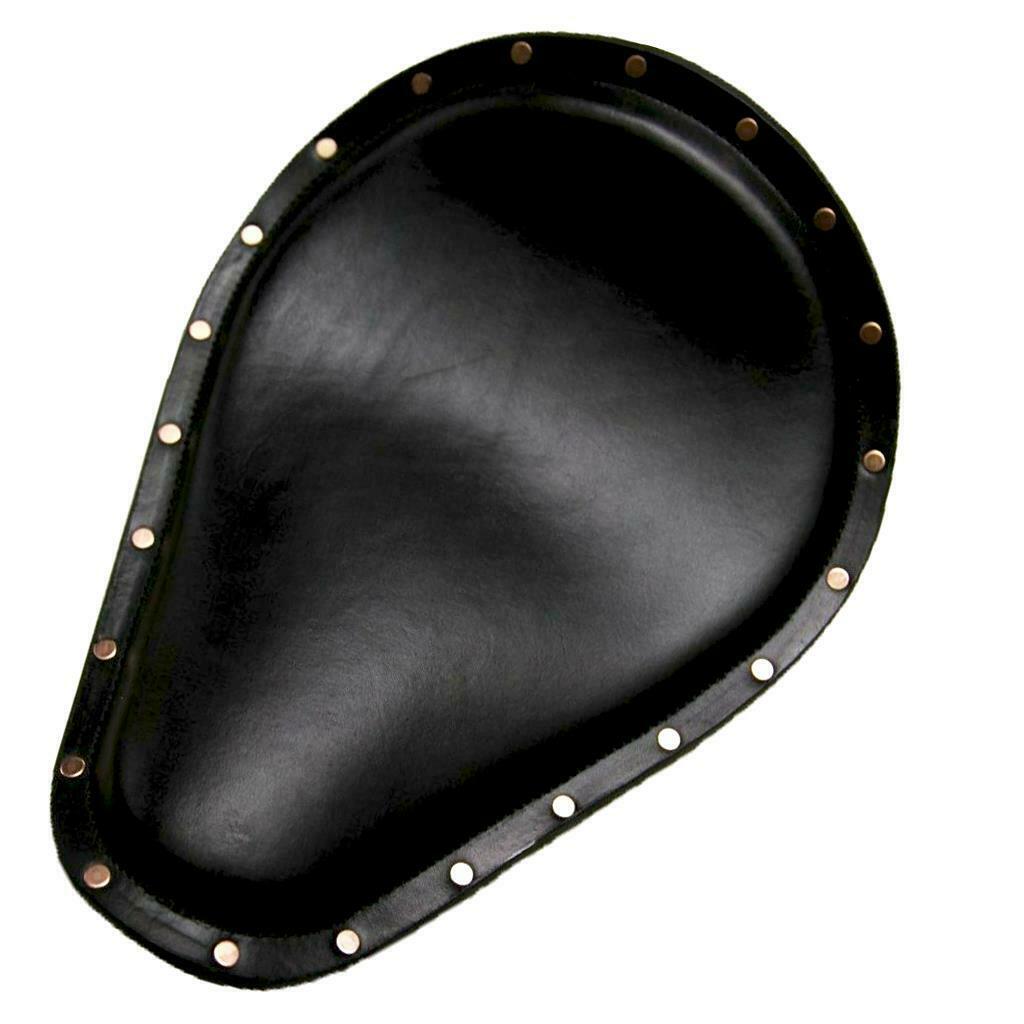 Spring Solo Seat Copper Rivets Harley Sportster Chopper Nightster Black Leather