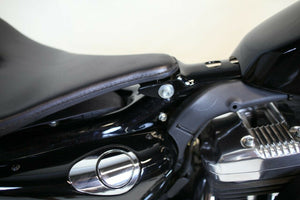 2010-2022 Sportster Harley Seat No Spring Kit Black 201 12x14" Nose Groove