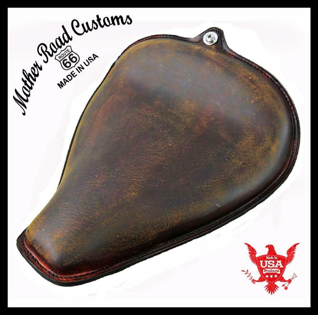 2004-2006 Harley Sportster Seat Dist 201 Brown Leather On The Frame All Models - Mother Road Customs