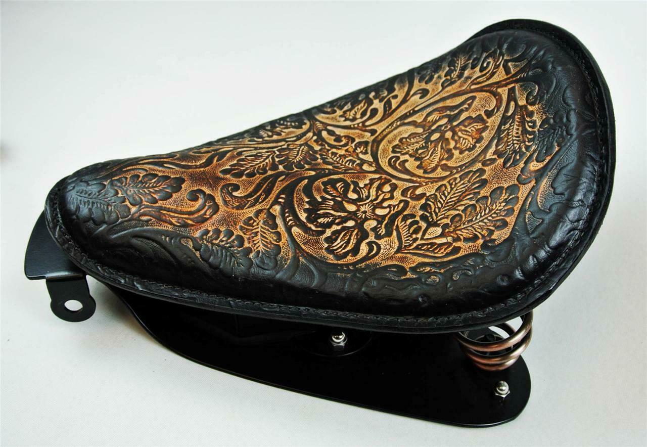 2004-2006 Sportster Harley Seat Mounting Kit Ant Brn Nat Oak Leaf  copcs - Mother Road Customs