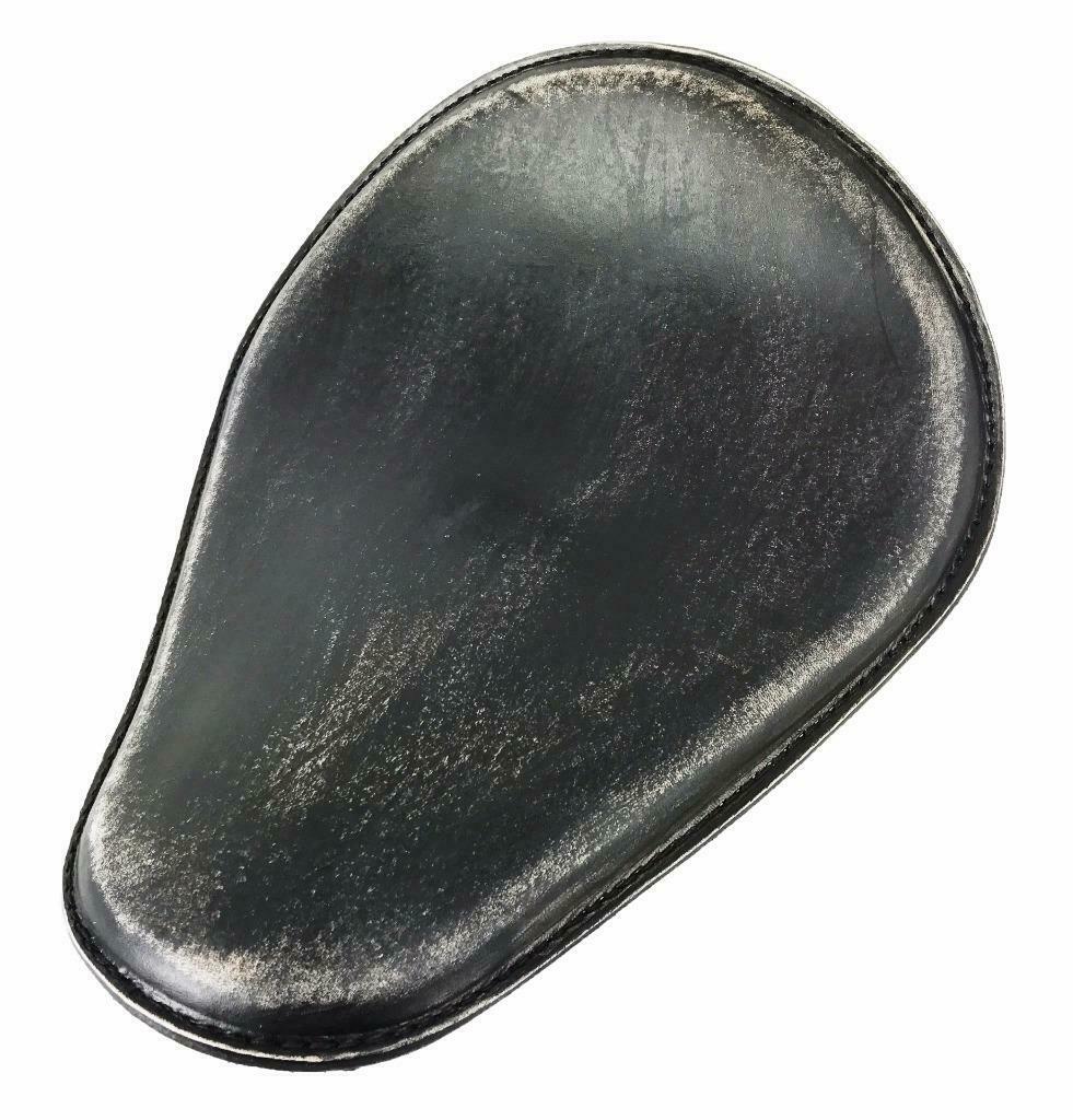 Seat Sportster Harley Chopper Spring Solo 11x14" Black Dist Leather Honda MRC - Mother Road Customs