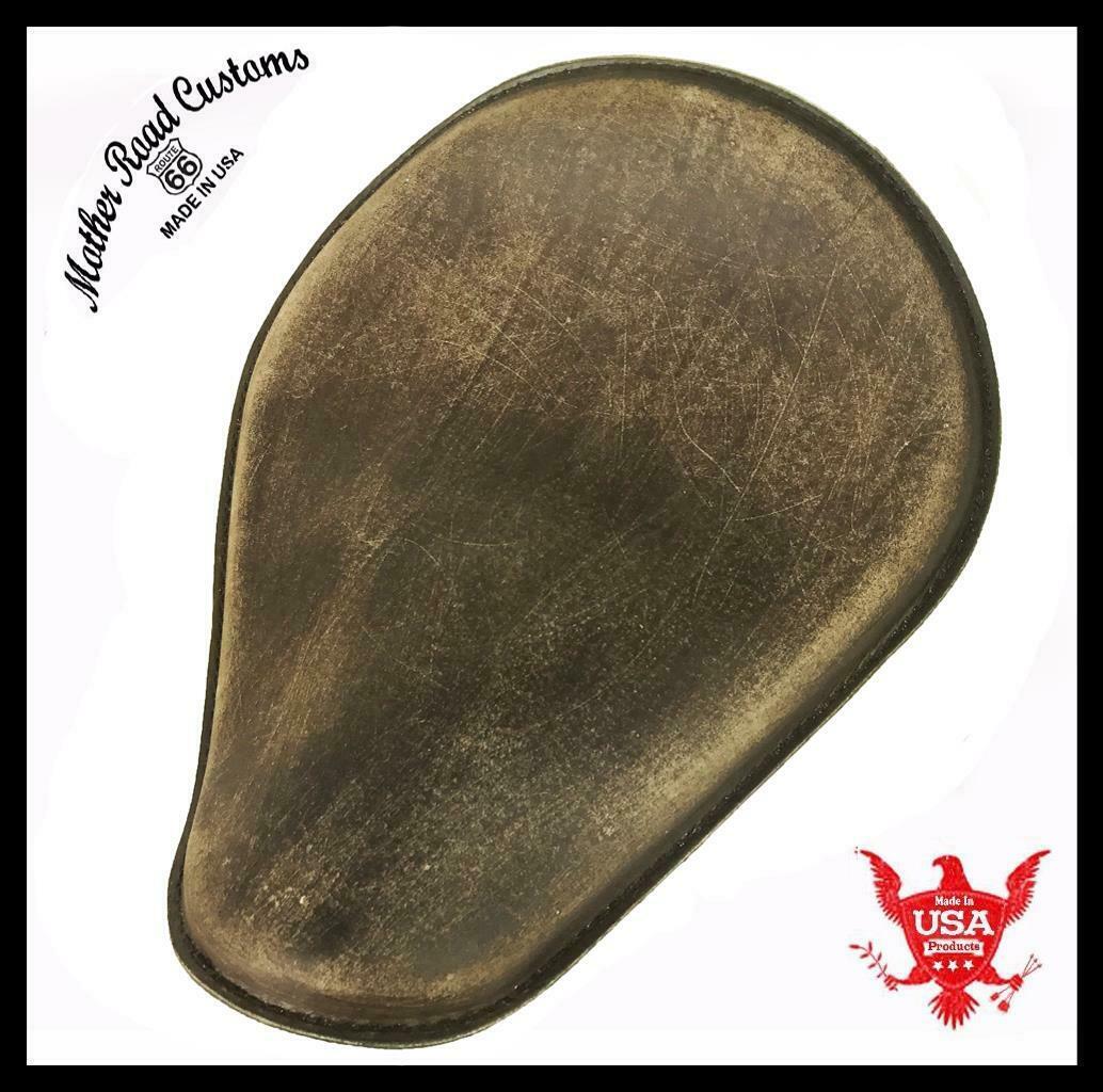 Spring Seat Chopper Sportster Harley Chopper Honda 10x13 Dark Brown Dist Leather