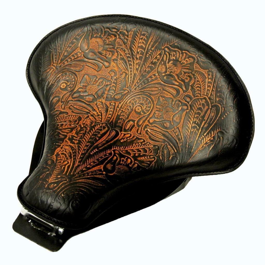 2000-2017 Harley Softail Spring Leather Seat Mounting Kit Antique Brown Leather - Mother Road Customs