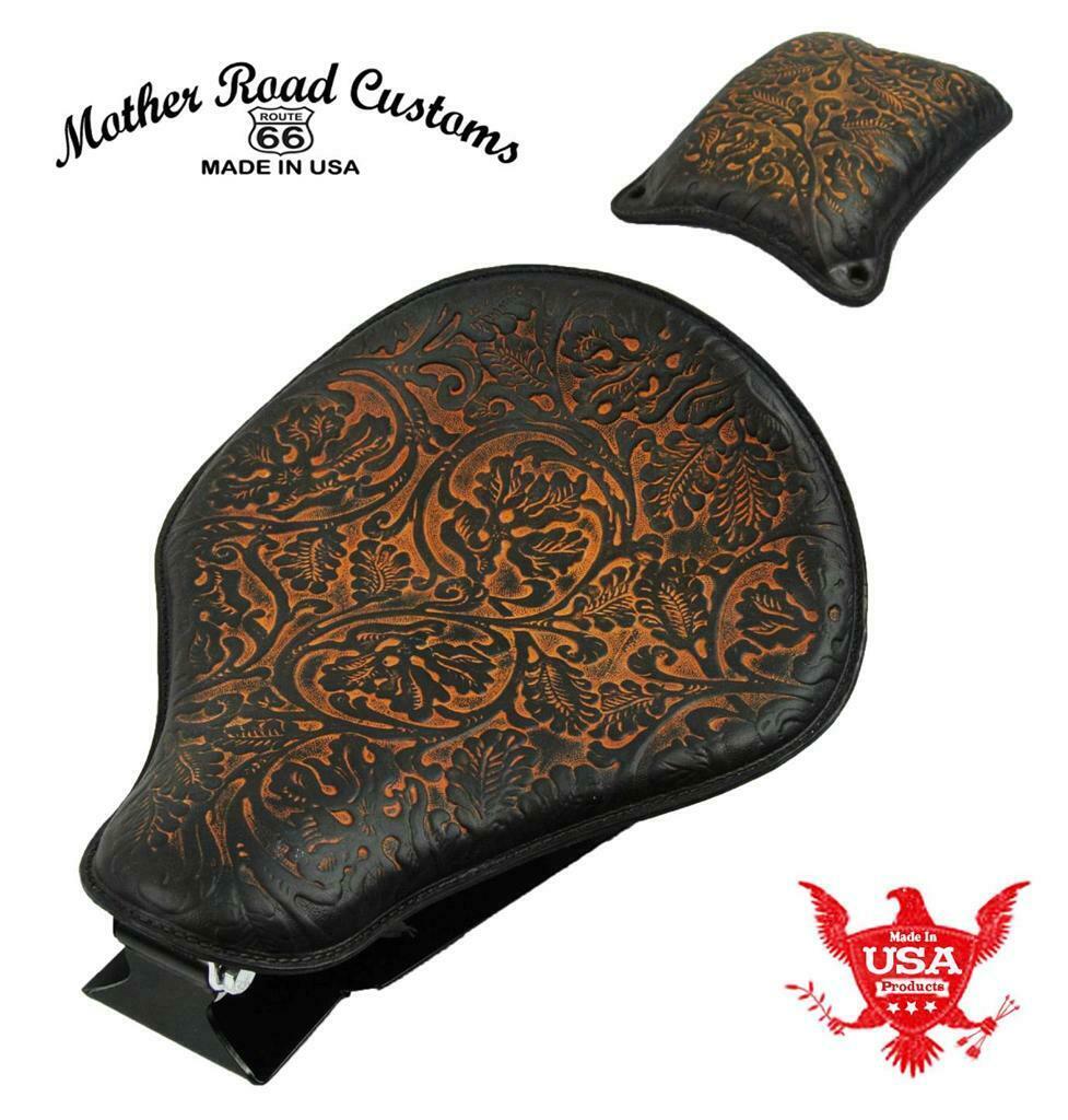 1985-2016 Honda Rebel 250 Spring Seat P-Pad Mounting Bobber Kit AntBrn Oak L bcs - Mother Road Customs