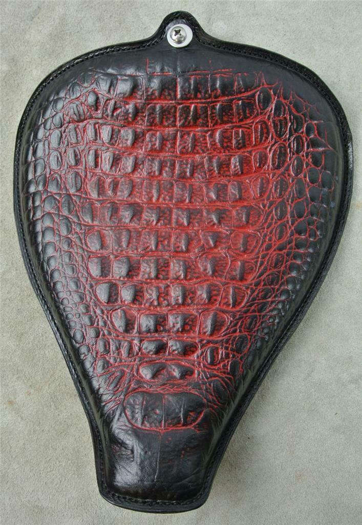 On The Frame Seat Harley Sportster 2010-2020 Antique Red Alligator All Models 48 - Mother Road Customs