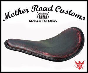 SPRING SOLO SEAT CHOPPER BOBBER HARLEY SPORTSTER NIGHTSTE USA 12x13 BLK RED DIS