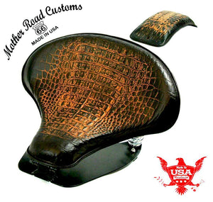 2015-20 Indian Scout & Bobber Spring Tractor Seat AntBrn G Mounting Kit P-Pad cs - Mother Road Customs