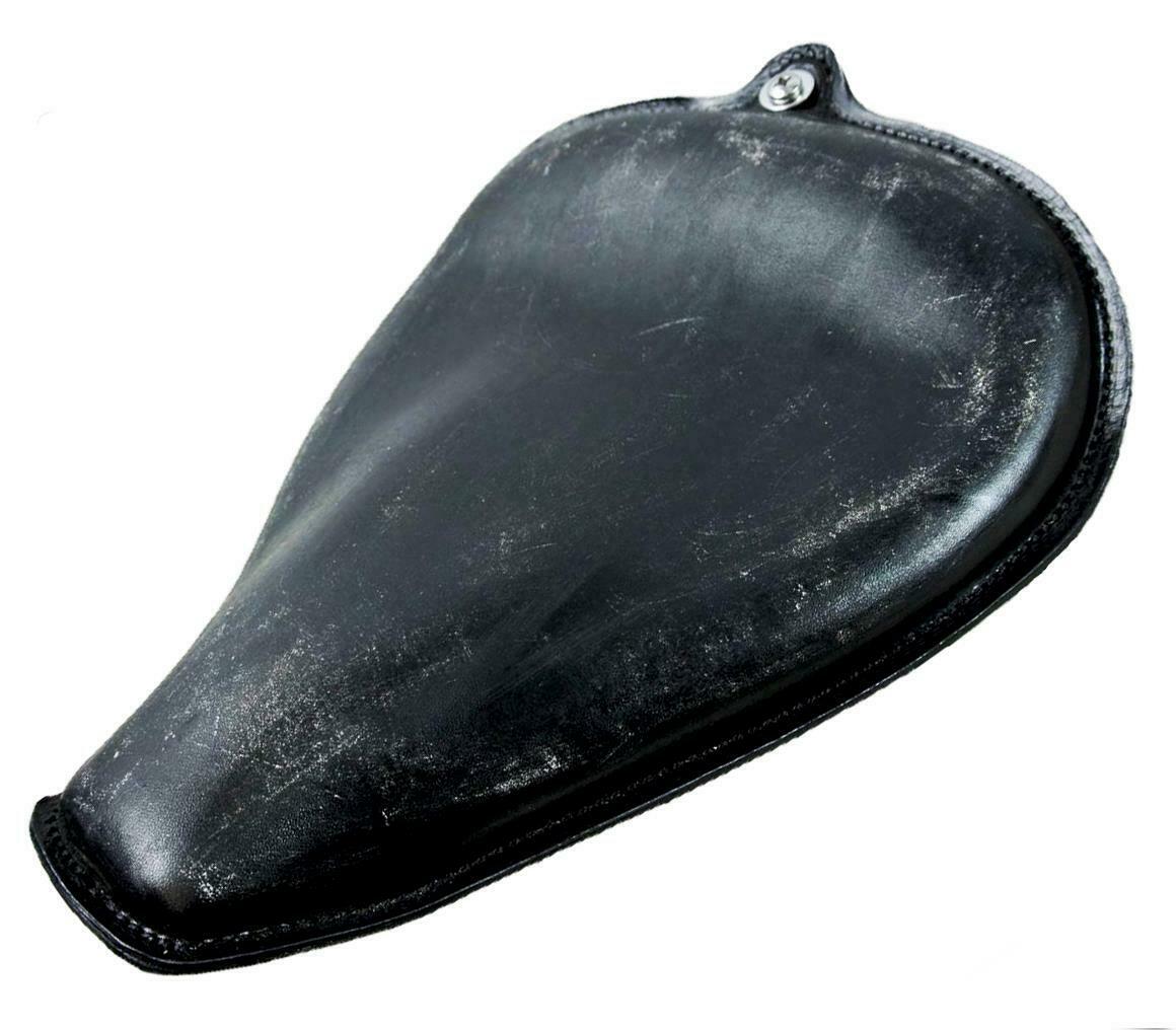 2004-2006 Harley Sportster Seat Black Dist Leather On The Frame Fits All Models - Mother Road Customs