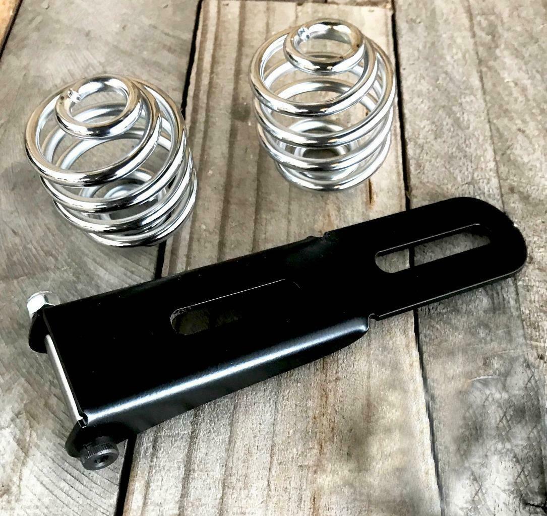 Bolt On Spring Seat Mounting Hinge Hardware Harley Chopper Chrome 2" Springs MRC - Mother Road Customs