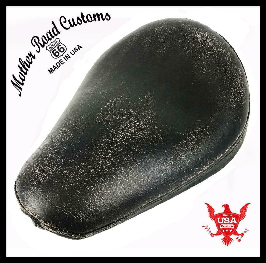 Spring Solo Seat Chopper Harley Sportster Honda Yamaha 10x13 Black distressed