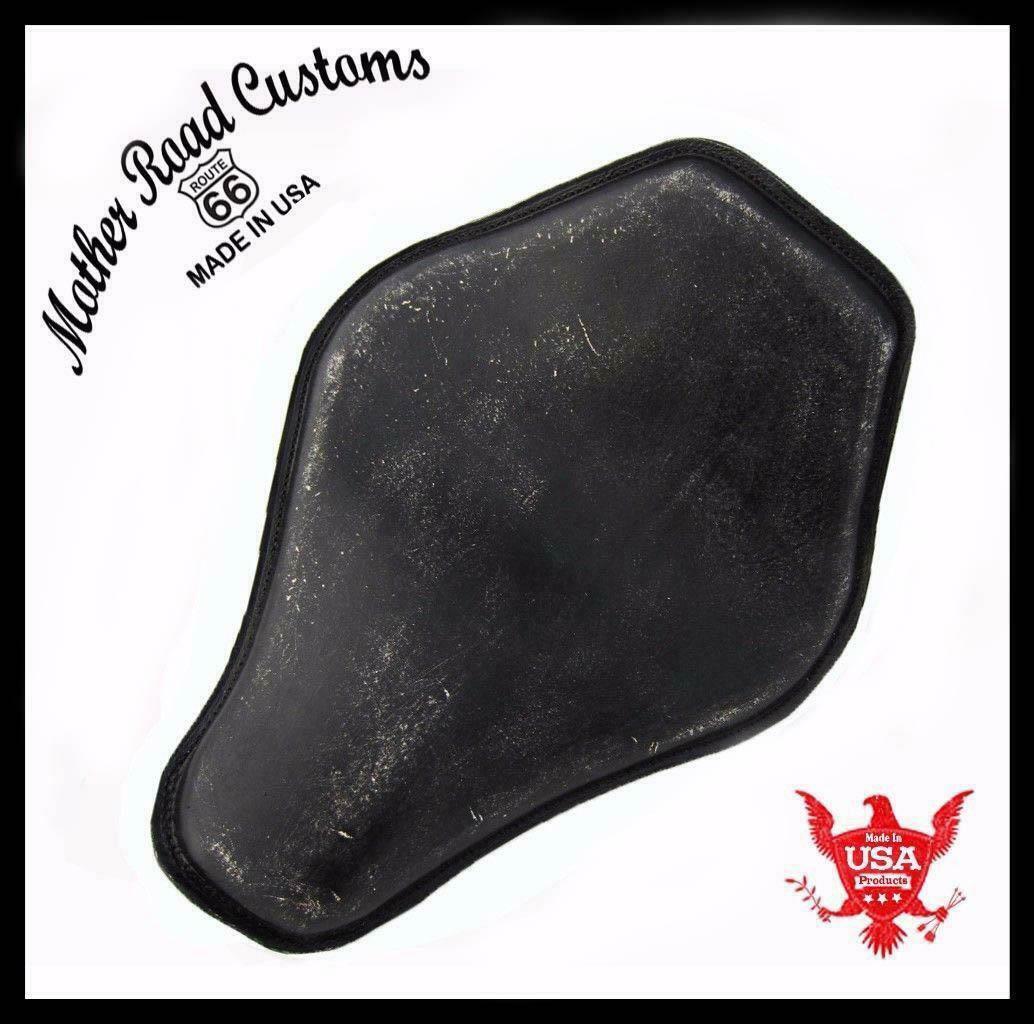 Spring Seat Chopper Harley Sportster 10x13 Snub Nose Black Distressed