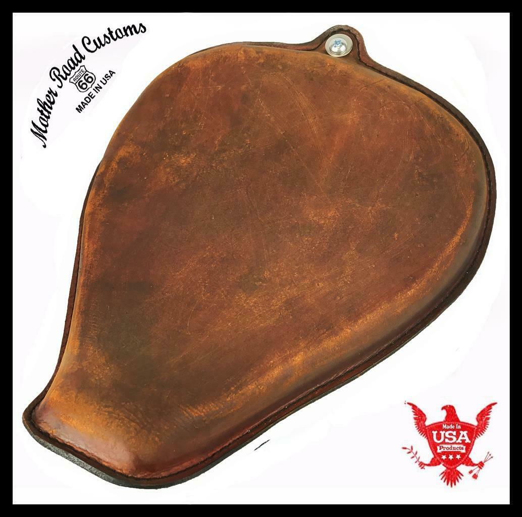 2004-2006 Harley Sportster Seat On The Frame  Brown Dist Leather All Models MRC - Mother Road Customs