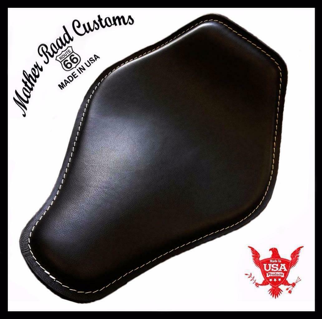Spring Seat Chopper Bobber Harley Sportster Honda 11x14 Black Snub Nose White S - Mother Road Customs