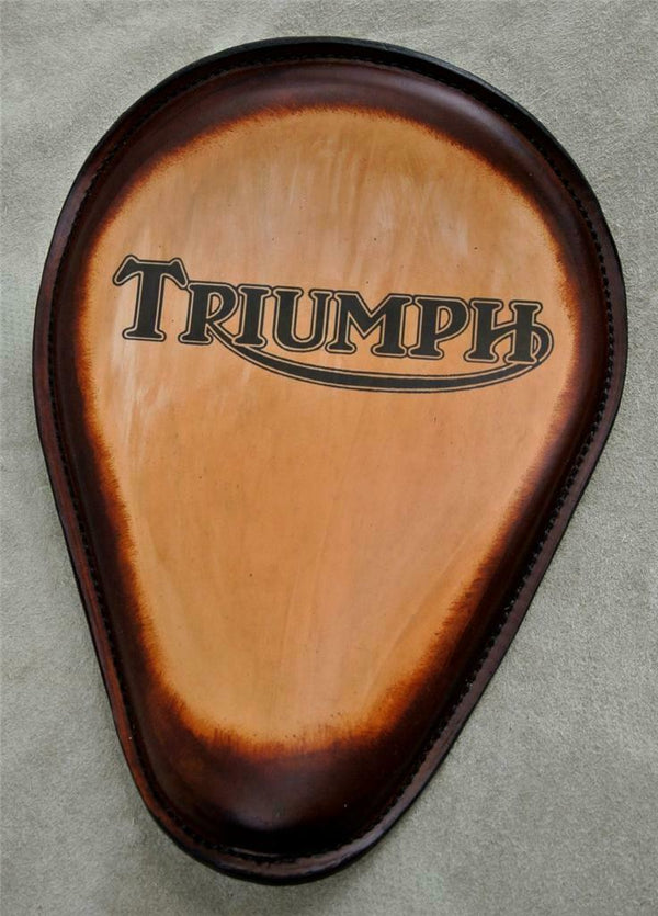 Spring Solo Seat Chopper Harley Sportster Brown Triumph Tattoo Leather ...