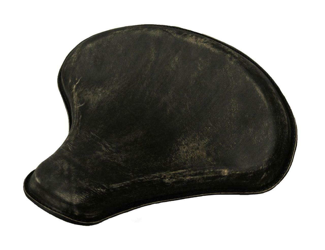 2017-2020 Triumph Bobber 15x14" Black Distressed Leather Solo Tractor Seat - Mother Road Customs