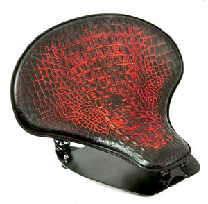 2015-2020 Indian Scout & Bobber Spring Tractor Seat Antique Red Alligator Kit bc - Mother Road Customs