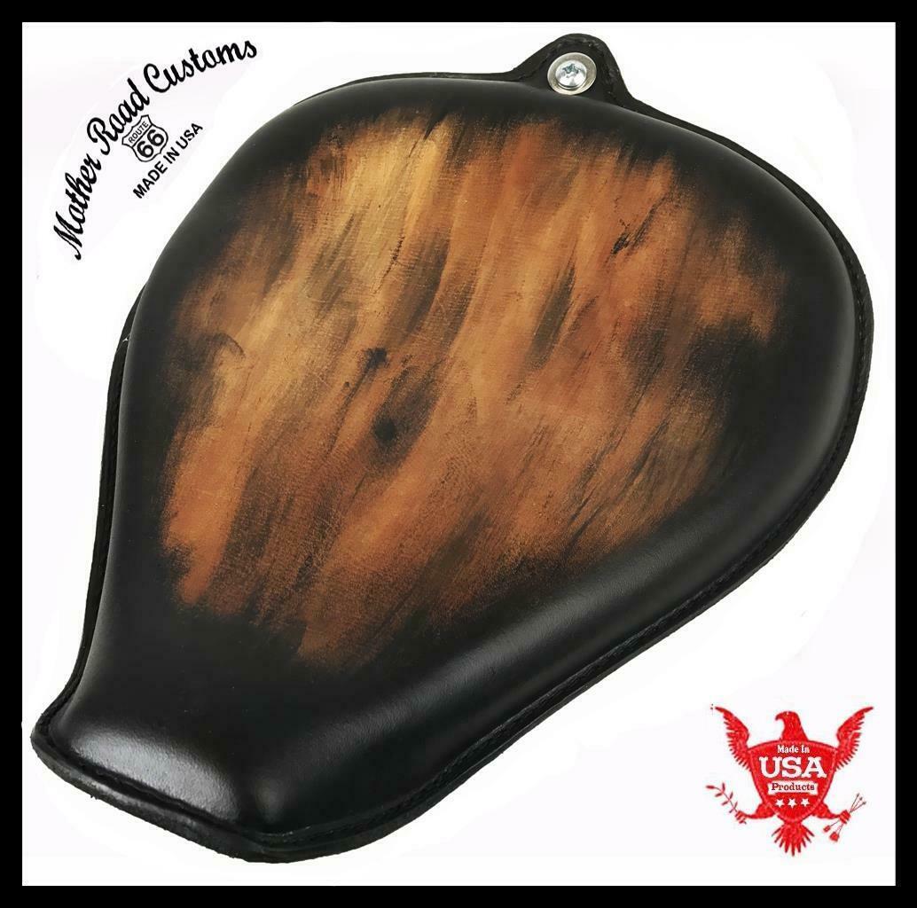 2010-2020 Sportster Harley  On The Frame Seat Smooth Ant Brn Leather All Models - Mother Road Customs