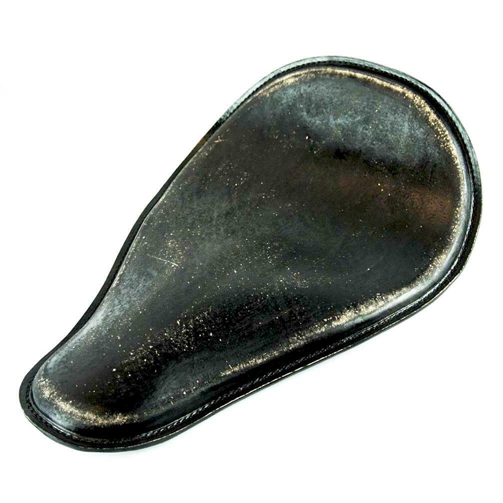 Spring Solo Seat Chopper Bobber Harley Softail 11x16 Black Distressed Leather