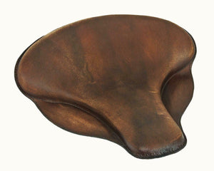 Spring Solo Tractor Seat Harley Touring Indian Chief 17x16" Soft Brown Distres - Mother Road Customs