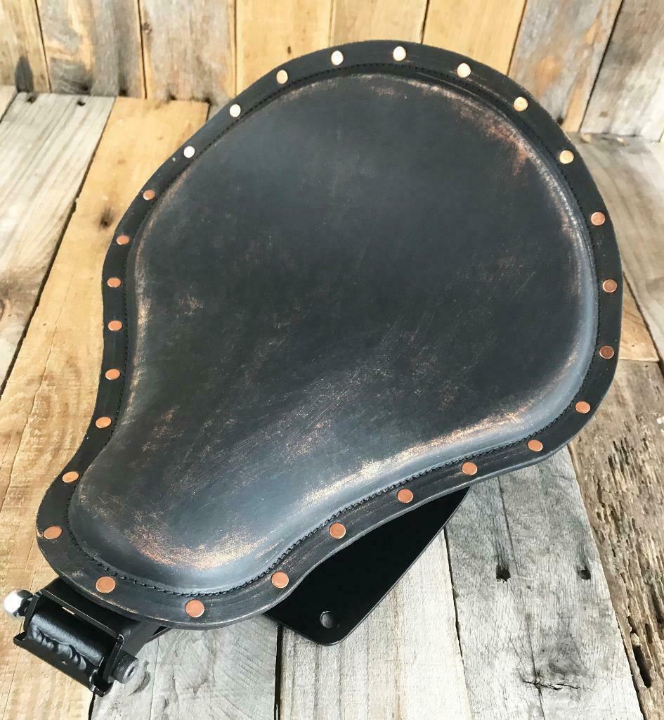 2006-2017 Harley Dyna Spring Solo Seat Mounting Installation Kit Blk Copper Riv - Mother Road Customs