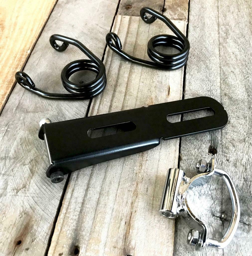 Bolt On Spring Seat Mounting Hinge Hardware Harley Chopper Black 2" Springs MRC - Mother Road Customs