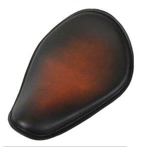 Seat Spring Chopper Harley Sportster Smooth Black Brown Sun Burst Fade Leather - Mother Road Customs