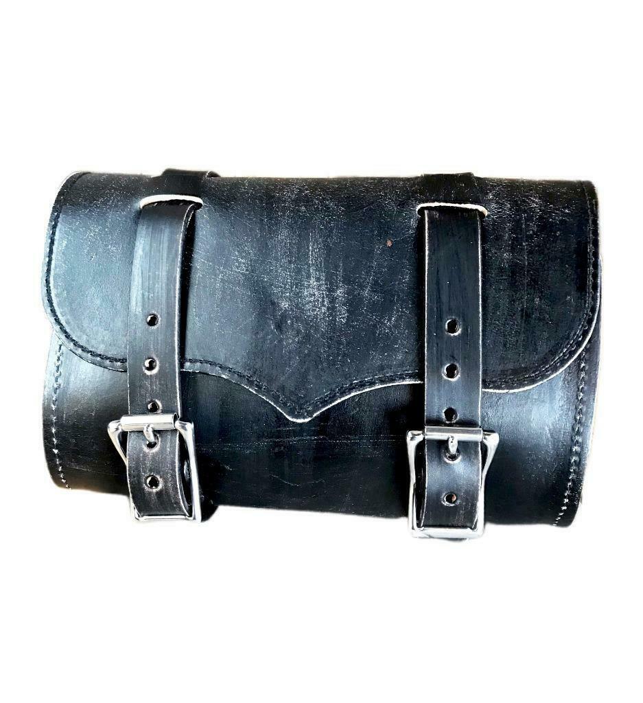 BlackDis Leather Tool Roll Bag Saddle Harley Chopper Bobber Motorcycle Sportster - Mother Road Customs