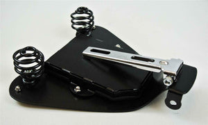 2004-2006 Sportster Harley Spring Solo Seat Mount Kit Brn Dis Tooled Leather bcs - Mother Road Customs