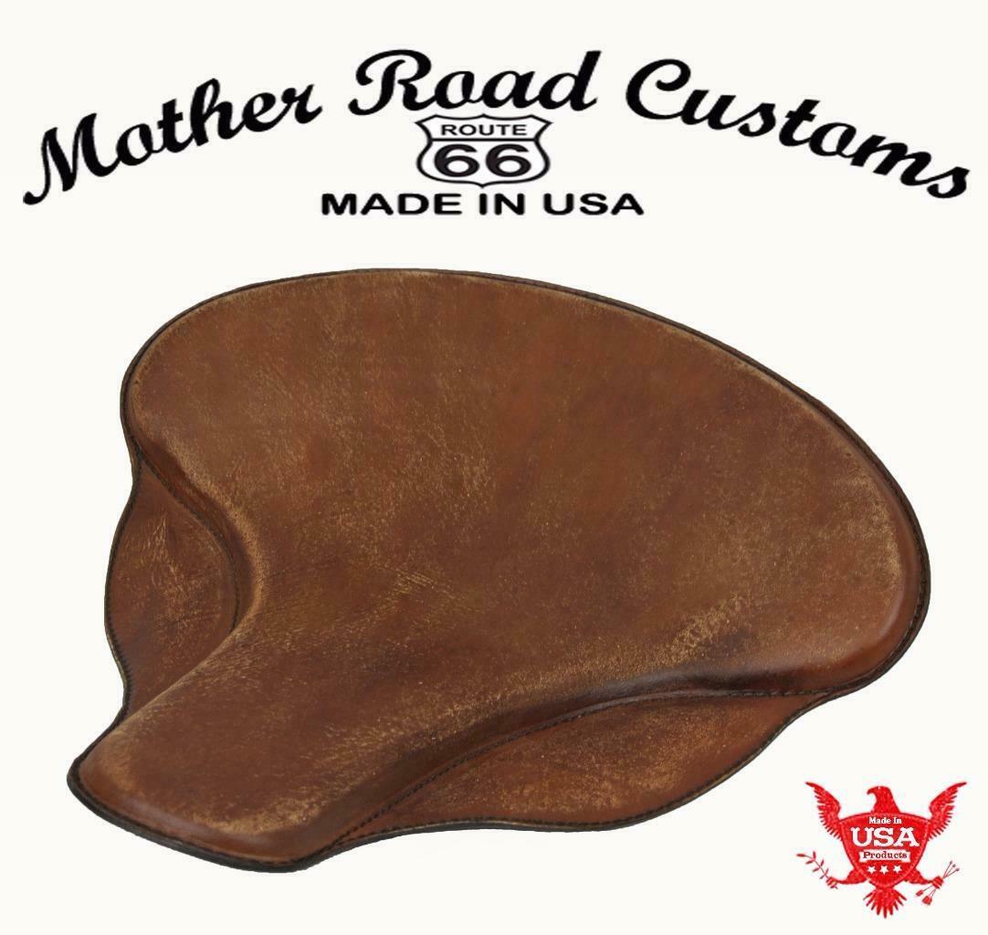 Spring Solo Seat Harley Touring Indian Chief 17x16" Tractor Brown Dist Leather