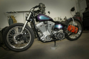 Tool Roll Saddle Bag Chopper Bobber Harley Sportster Nightster Dyna Brn Leather - Mother Road Customs