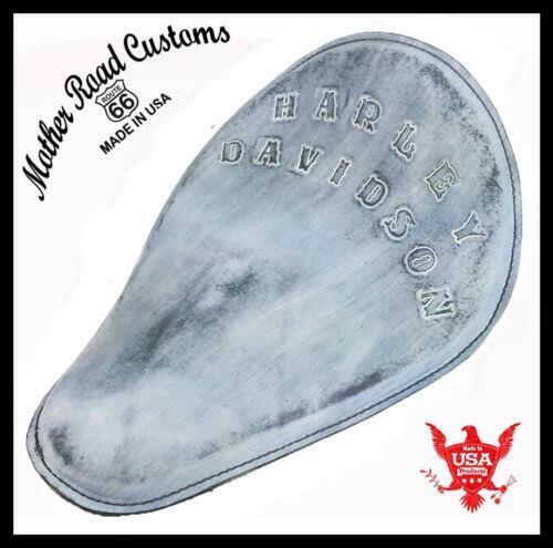 Spring Solo Seat Chopper Harley Davidson Sportster  B&W Hand Tooled 100% US Made